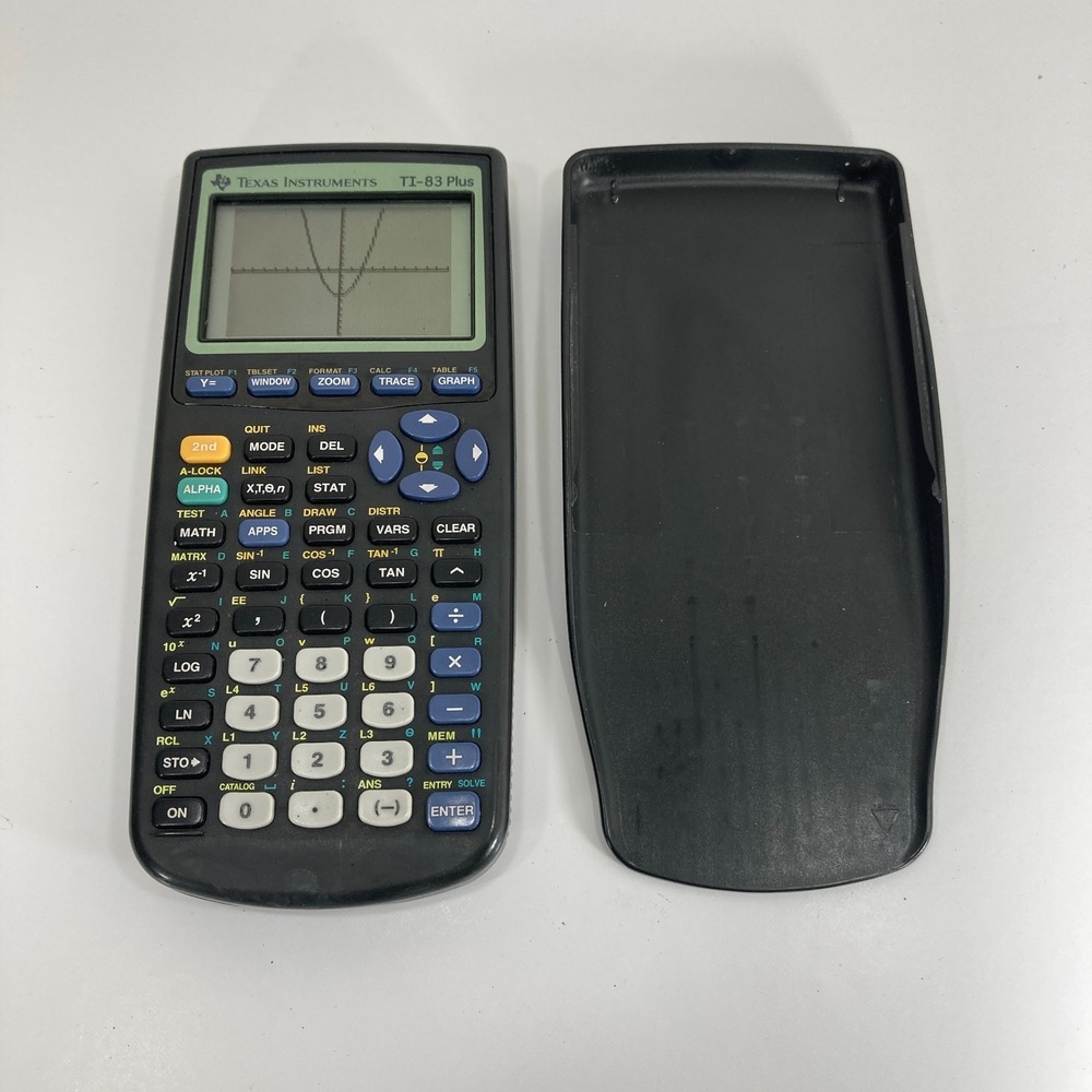 Texas Instruments TI-83 Plus TI83 Graphing Calculator & Cover - Tested